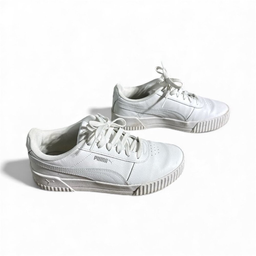 Puma SoftFoam White Leather Sneakers Women’s 8.5 – Casual Comfort - Picture 4 of 7
